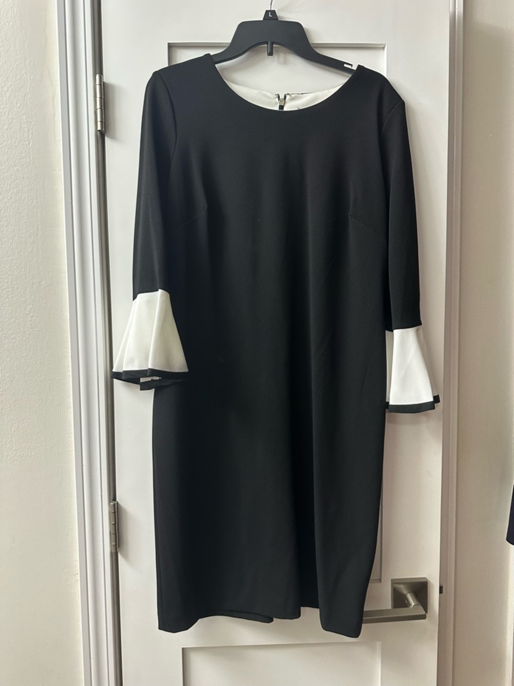 Tommy Hilfiger Black and White Bell-Sleeve Dress